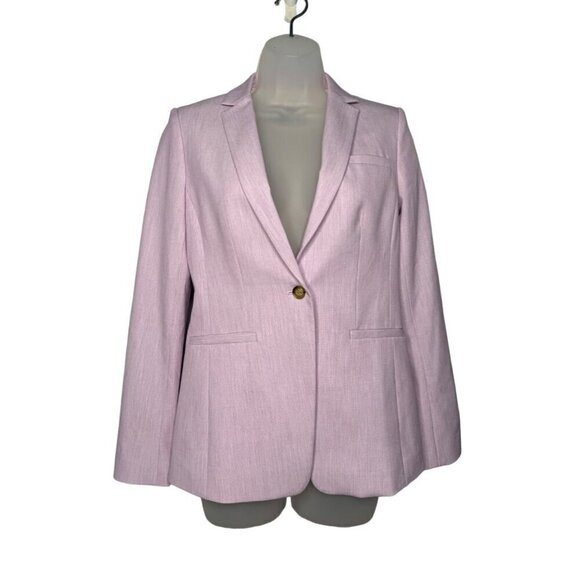 Banana Republic Classic Career Long And Lean Blazer Jacket SZ 0 Lavender - Picture 1 of 9